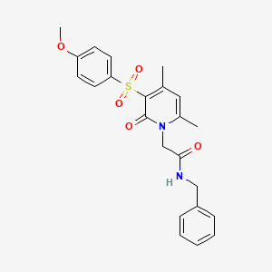 molecular formula C23H24N2O5S B2709142 N-benzyl-2-[3-(4-methoxybenzenesulfonyl)-4,6-dimethyl-2-oxo-1,2-dihydropyridin-1-yl]acetamide CAS No. 946329-00-6