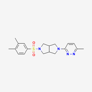 5-(3,4-Dimethylphenyl)sulfonyl-2-(6-methylpyridazin-3-yl)-1,3,3a,4,6,6a-hexahydropyrrolo[3,4-c]pyrrole