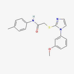 2-[1-(3-methoxyphenyl)imidazol-2-yl]sulfanyl-N-(4-methylphenyl)acetamide