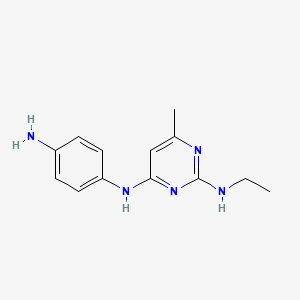 molecular formula C13H17N5 B2709154 N4-(4-aminophenyl)-N2-ethyl-6-methylpyrimidine-2,4-diamine CAS No. 1706450-02-3