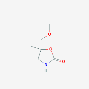 molecular formula C6H11NO3 B2709211 5-(Methoxymethyl)-5-methyl-1,3-oxazolidin-2-one CAS No. 1490326-42-5