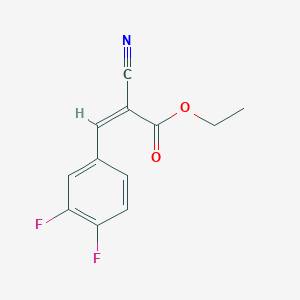 molecular formula C12H9F2NO2 B2709216 ethyl (2Z)-2-cyano-3-(3,4-difluorophenyl)prop-2-enoate CAS No. 623572-48-5