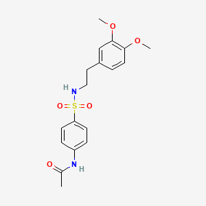 molecular formula C18H22N2O5S B2709226 N-(4-(((2-(3,4-Dimethoxyphenyl)ethyl)amino)sulfonyl)phenyl)ethanamide CAS No. 321706-23-4