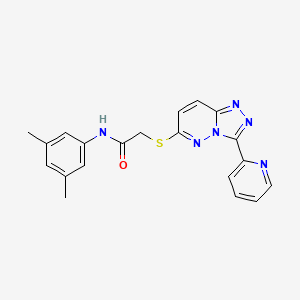 molecular formula C20H18N6OS B2709232 N-(3,5-dimethylphenyl)-2-{[3-(pyridin-2-yl)-[1,2,4]triazolo[4,3-b]pyridazin-6-yl]sulfanyl}acetamide CAS No. 868967-33-3
