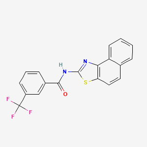 molecular formula C19H11F3N2OS B2709237 N-{NAPHTHO[1,2-D][1,3]THIAZOL-2-YL}-3-(TRIFLUOROMETHYL)BENZAMIDE CAS No. 330189-65-6