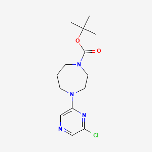 molecular formula C14H21ClN4O2 B2709245 Tert-butyl 4-(6-chloropyrazin-2-yl)-1,4-diazepane-1-carboxylate CAS No. 1601377-56-3