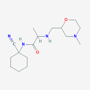 molecular formula C16H28N4O2 B2709249 N-(1-cyanocyclohexyl)-2-{[(4-methylmorpholin-2-yl)methyl]amino}propanamide CAS No. 1375852-84-8