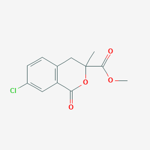 molecular formula C12H11ClO4 B2709279 Methyl 7-chloro-3-methyl-1-oxoisochromane-3-carboxylate CAS No. 924839-20-3