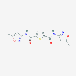 molecular formula C14H12N4O4S B2709295 N2,N5-bis(5-methylisoxazol-3-yl)thiophene-2,5-dicarboxamide CAS No. 391896-42-7