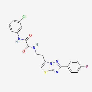 molecular formula C20H15ClFN5O2S B2709321 N1-(3-chlorophenyl)-N2-(2-(2-(4-fluorophenyl)thiazolo[3,2-b][1,2,4]triazol-6-yl)ethyl)oxalamide CAS No. 894032-97-4
