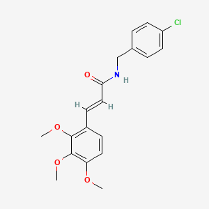 molecular formula C19H20ClNO4 B2709322 N-(4-chlorobenzyl)-3-(2,3,4-trimethoxyphenyl)acrylamide CAS No. 647031-59-2