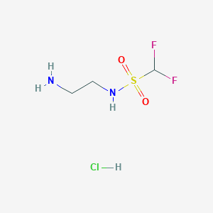 molecular formula C3H9ClF2N2O2S B2709334 N-(2-aminoethyl)-1,1-difluoromethanesulfonamide hydrochloride CAS No. 2260936-13-6