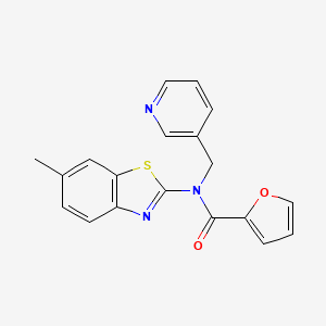 molecular formula C19H15N3O2S B2709345 N-(6-methyl-1,3-benzothiazol-2-yl)-N-[(pyridin-3-yl)methyl]furan-2-carboxamide CAS No. 895007-00-8