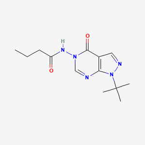 molecular formula C13H19N5O2 B2709407 N-(1-(tert-butyl)-4-oxo-1H-pyrazolo[3,4-d]pyrimidin-5(4H)-yl)butyramide CAS No. 919840-54-3