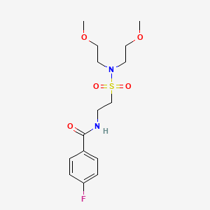 N-[2-[bis(2-methoxyethyl)sulfamoyl]ethyl]-4-fluorobenzamide