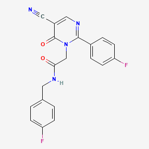 2-(5-cyano-2-(4-fluorophenyl)-6-oxopyrimidin-1(6H)-yl)-N-(4-fluorobenzyl)acetamide