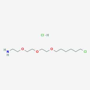 molecular formula C12H27Cl2NO3 B2709433 Ethanamine, 2-[2-[2-[(6-chlorohexyl)oxy]ethoxy]ethoxy]-, hydrochloride (1:1) CAS No. 1261238-19-0