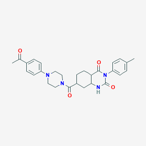 7-[4-(4-Acetylphenyl)piperazine-1-carbonyl]-3-(4-methylphenyl)-1,2,3,4-tetrahydroquinazoline-2,4-dione