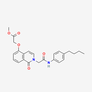 molecular formula C24H26N2O5 B2709451 methyl 2-[(2-{[(4-butylphenyl)carbamoyl]methyl}-1-oxo-1,2-dihydroisoquinolin-5-yl)oxy]acetate CAS No. 868224-98-0