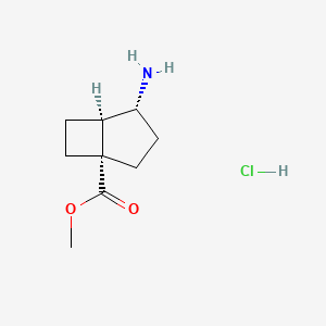 molecular formula C9H16ClNO2 B2709505 Methyl (1S,4R,5R)-4-aminobicyclo[3.2.0]heptane-1-carboxylate;hydrochloride CAS No. 2490323-06-1