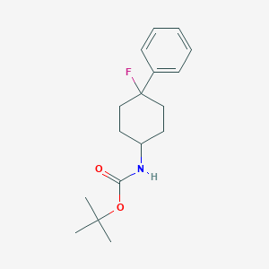molecular formula C17H24FNO2 B2709543 Tert-butyl (4-fluoro-4-phenylcyclohexyl)carbamate CAS No. 2119574-80-8