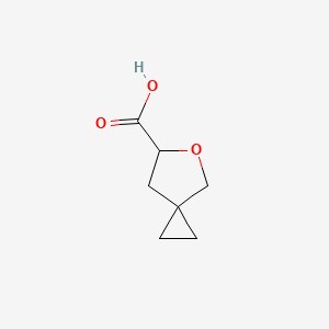 molecular formula C7H10O3 B2709557 5-Oxaspiro[2.4]heptane-6-carboxylic acid CAS No. 2090950-18-6