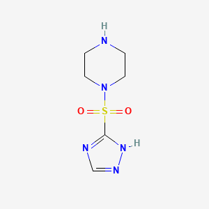 molecular formula C6H11N5O2S B2709572 1-(4H-1,2,4-triazole-3-sulfonyl)piperazine CAS No. 1797821-73-8