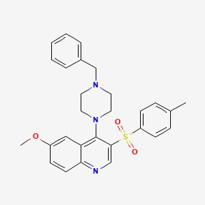 4-(4-Benzylpiperazin-1-yl)-6-methoxy-3-tosylquinoline