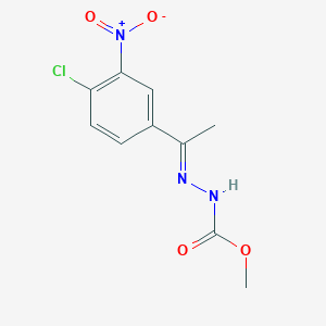 N'-[(1E)-1-(4-chloro-3-nitrophenyl)ethylidene]methoxycarbohydrazide