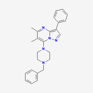 7-(4-Benzylpiperazin-1-yl)-5,6-dimethyl-3-phenylpyrazolo[1,5-a]pyrimidine