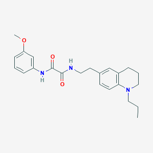 molecular formula C23H29N3O3 B2709588 N'-(3-methoxyphenyl)-N-[2-(1-propyl-1,2,3,4-tetrahydroquinolin-6-yl)ethyl]ethanediamide CAS No. 955793-45-0