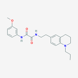 N1-(3-methoxyphenyl)-N2-(2-(1-propyl-1,2,3,4-tetrahydroquinolin-6-yl)ethyl)oxalamide
