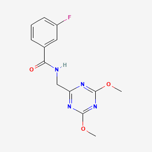 N-((4,6-dimethoxy-1,3,5-triazin-2-yl)methyl)-3-fluorobenzamide