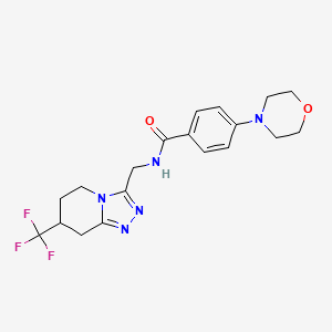 4-morpholino-N-((7-(trifluoromethyl)-5,6,7,8-tetrahydro-[1,2,4]triazolo[4,3-a]pyridin-3-yl)methyl)benzamide