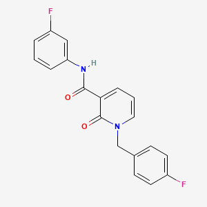 molecular formula C19H14F2N2O2 B2709599 N-(3-fluorophenyl)-1-[(4-fluorophenyl)methyl]-2-oxo-1,2-dihydropyridine-3-carboxamide CAS No. 946246-16-8