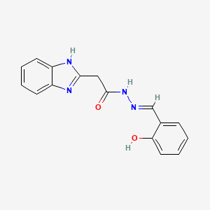 (E)-2-(1H-benzo[d]imidazol-2-yl)-N'-(2-hydroxybenzylidene)acetohydrazide