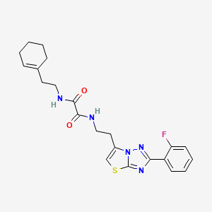 N1-(2-(cyclohex-1-en-1-yl)ethyl)-N2-(2-(2-(2-fluorophenyl)thiazolo[3,2-b][1,2,4]triazol-6-yl)ethyl)oxalamide