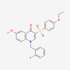 3-(4-Ethoxyphenyl)sulfonyl-1-[(2-fluorophenyl)methyl]-6-methoxyquinolin-4-one