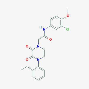N-(3-chloro-4-methoxyphenyl)-2-[4-(2-ethylphenyl)-2,3-dioxopyrazin-1-yl]acetamide