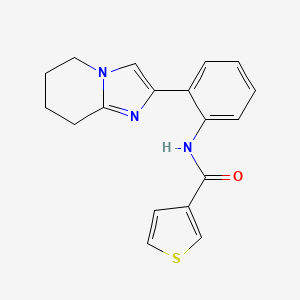 N-(2-(5,6,7,8-tetrahydroimidazo[1,2-a]pyridin-2-yl)phenyl)thiophene-3-carboxamide