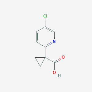 molecular formula C9H8ClNO2 B2709629 1-(5-chloropyridin-2-yl)cyclopropane-1-carboxylic acid CAS No. 1256793-26-6