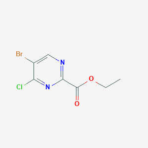 molecular formula C7H6BrClN2O2 B2709631 Ethyl 5-bromo-4-chloropyrimidine-2-carboxylate CAS No. 1934435-89-8