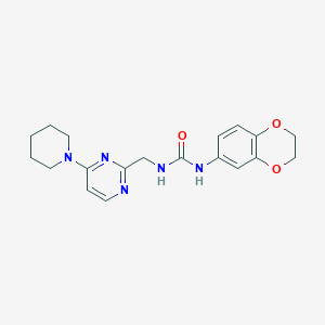 1-(2,3-Dihydrobenzo[b][1,4]dioxin-6-yl)-3-((4-(piperidin-1-yl)pyrimidin-2-yl)methyl)urea