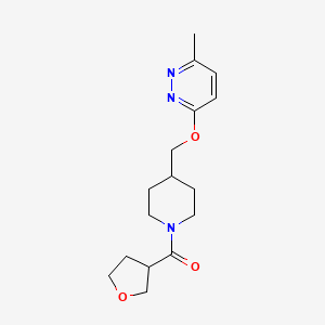 [4-[(6-Methylpyridazin-3-yl)oxymethyl]piperidin-1-yl]-(oxolan-3-yl)methanone