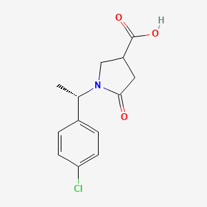 molecular formula C13H14ClNO3 B2709664 1-[(1S)-1-(4-Chlorophenyl)ethyl]-5-oxopyrrolidine-3-carboxylic acid CAS No. 2287255-42-7