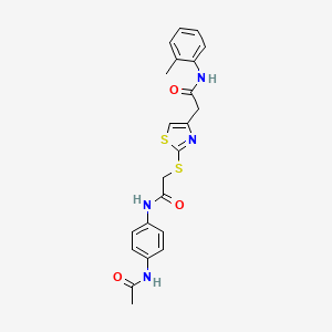 N-(4-acetamidophenyl)-2-((4-(2-oxo-2-(o-tolylamino)ethyl)thiazol-2-yl)thio)acetamide