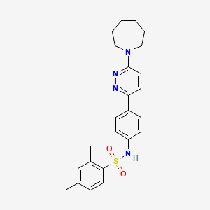 N-[4-(6-azepan-1-ylpyridazin-3-yl)phenyl]-2,4-dimethylbenzenesulfonamide
