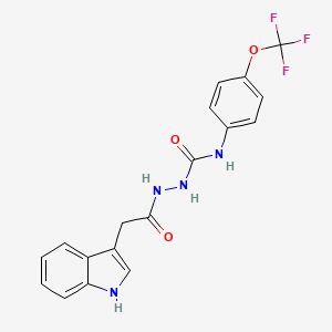 1-[[2-(1H-indol-3-yl)acetyl]amino]-3-[4-(trifluoromethoxy)phenyl]urea