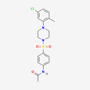molecular formula C19H22ClN3O3S B2709681 N-(4-{[4-(5-chloro-2-methylphenyl)piperazin-1-yl]sulfonyl}phenyl)acetamide CAS No. 694508-24-2
