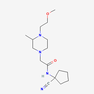 molecular formula C16H28N4O2 B2709685 N-(1-cyanocyclopentyl)-2-[4-(2-methoxyethyl)-3-methylpiperazin-1-yl]acetamide CAS No. 1334002-17-3